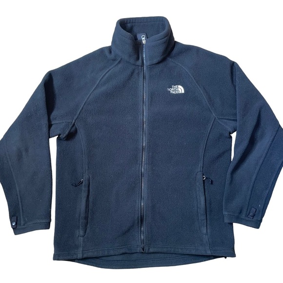The North Face jacket fleece zip up black Men's XL FLAWED - Picture 1 of 8